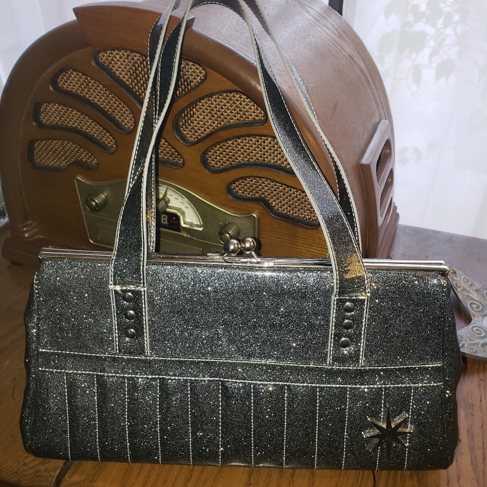 Lux De Ville Starlight Kiss Lock Sparkle purse